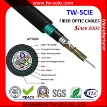Бронированный волоконно-оптический кабель с прямыми затворами GYTA53 Multicore с двойной оболочкой из полиэтилена